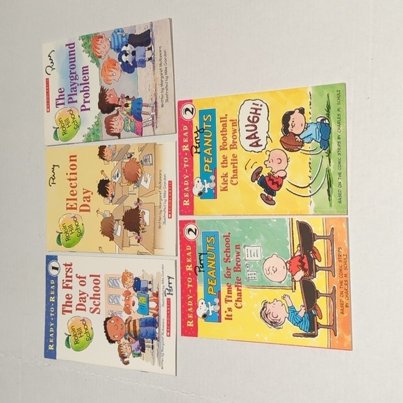 Scholastic Robin Hill School & Peanuts Easy Reader Fictional Book Set of 5 - Picture 1 of 8